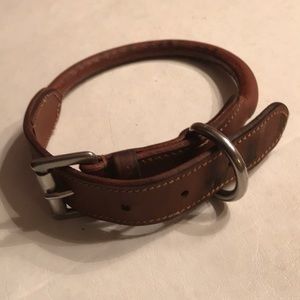 dogs genuine leather collar